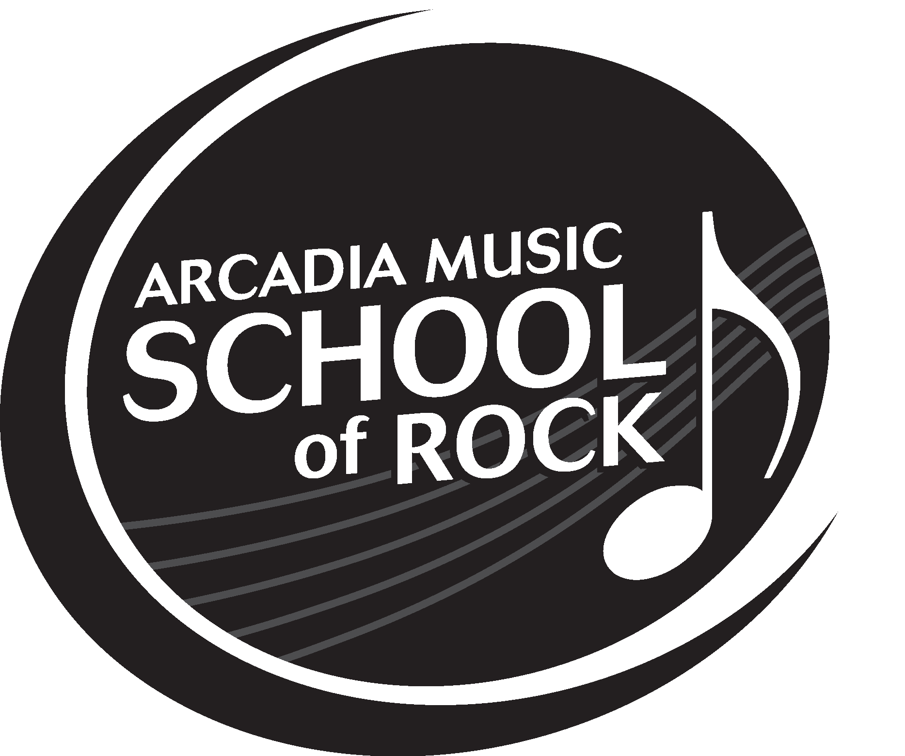 Arcadia Academy Of Music School Black Logo Vector Logo
